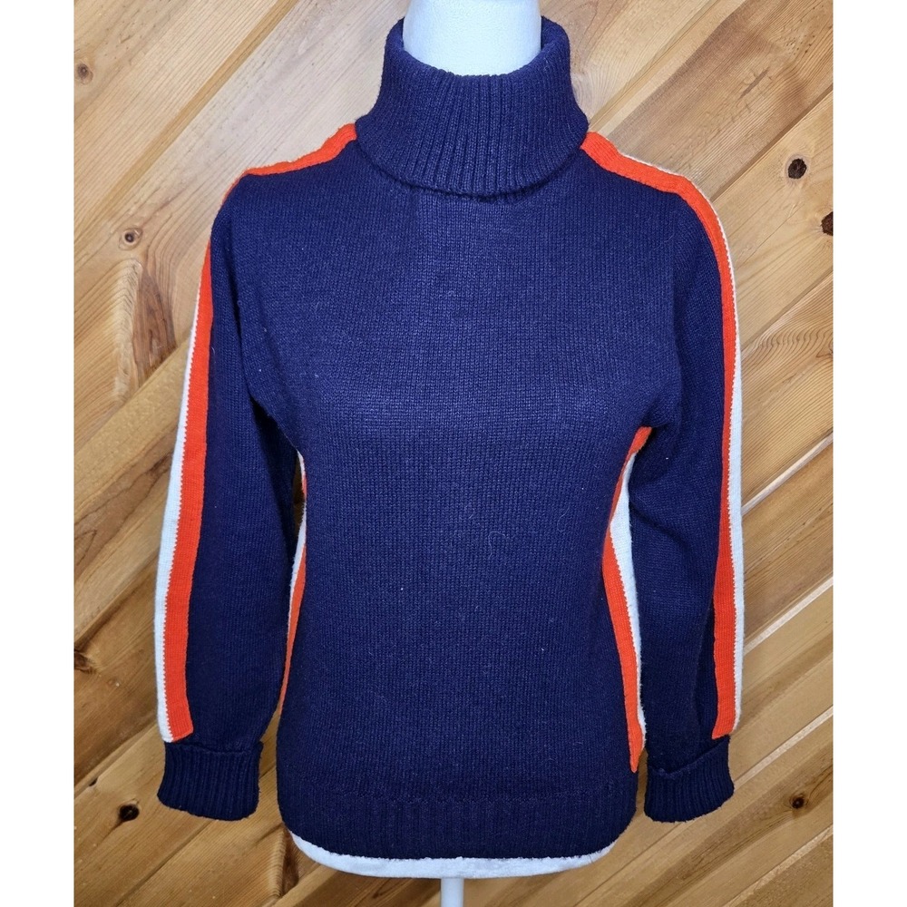Vintage 70s 80s Cheerleader‎ Supply Co. Orlon Acrylic Sz 36 (S) Turtle Neck
